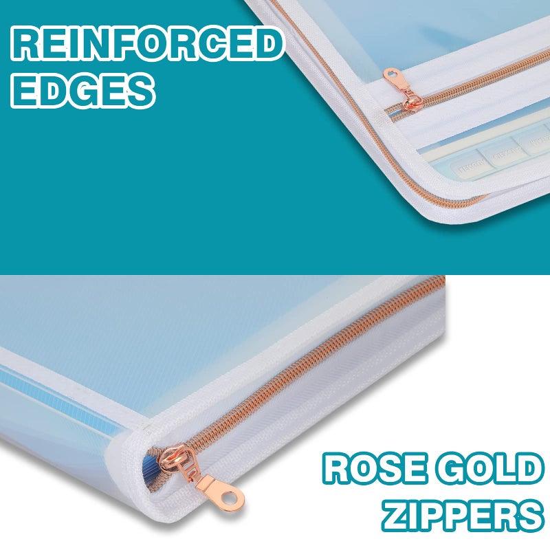 H4D 13 Pocket Expanding File Folder Organizer, Blue, 8.5-x-11-inch - Image 5